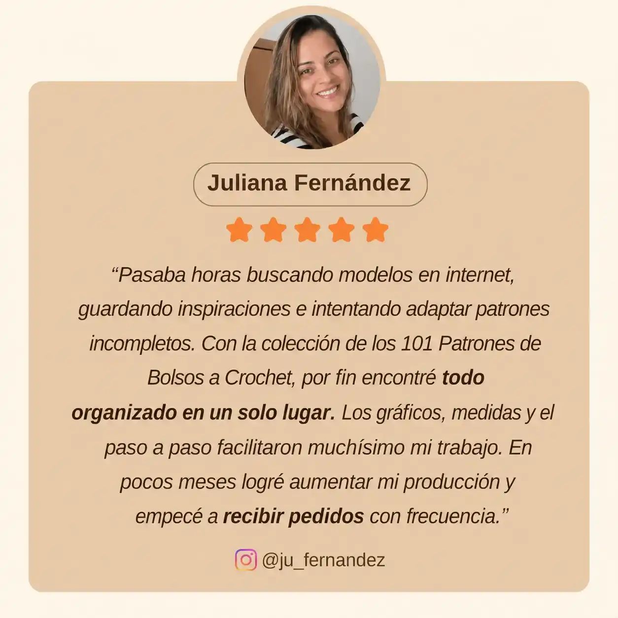 Testimonio WhatsApp 3 sobre los bolsos