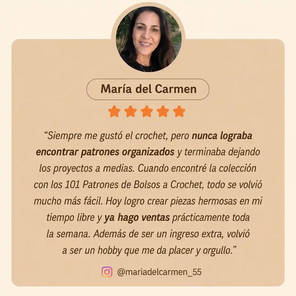 Testimonio WhatsApp 1 sobre la coleccion
